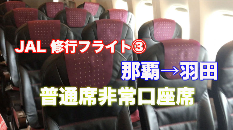 【JAL修行フライト③】JAL那覇→羽田　普通席非常口座席